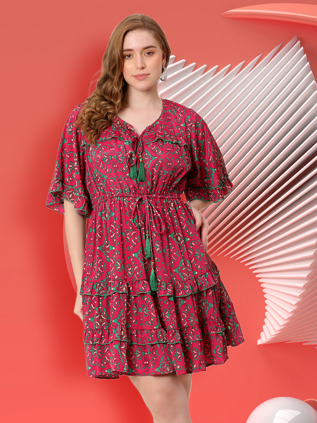 The Blush Riot Dress – Pink/Red/Light Pink