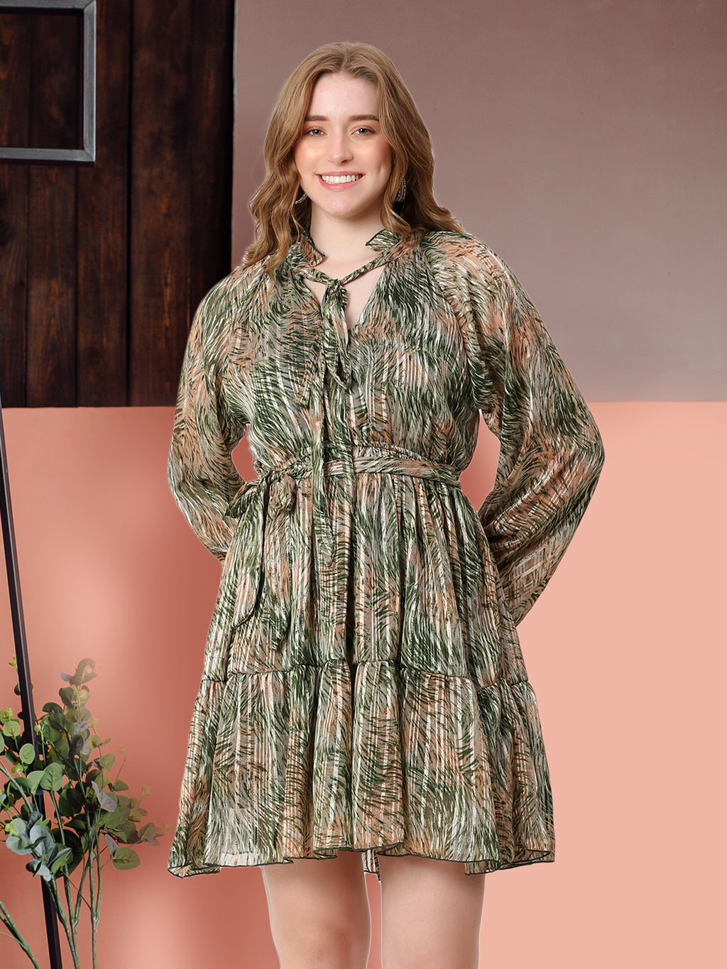 The Shadow Line Dress – Black/Brown Blend