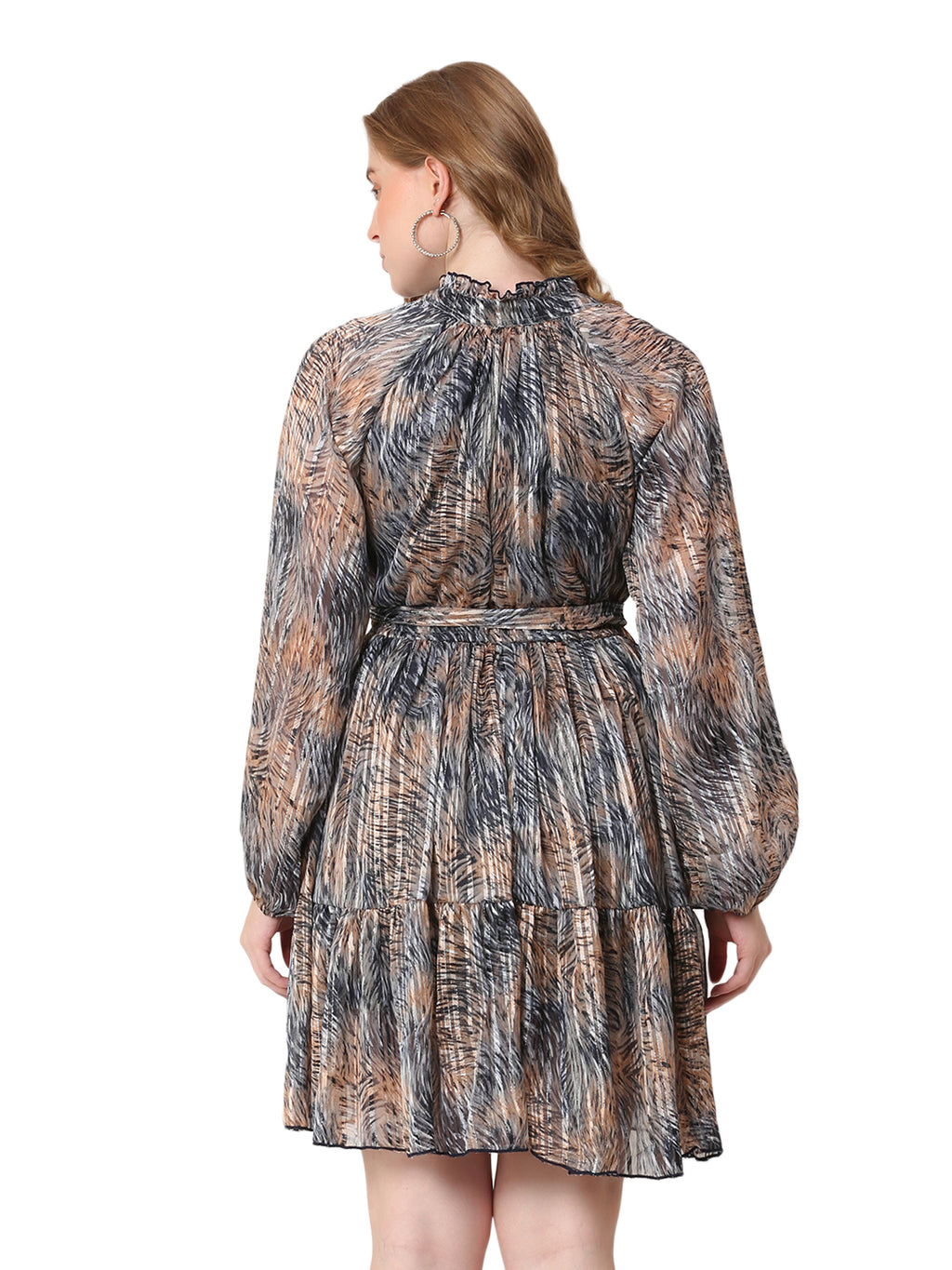 The Shadow Line Dress – Black/Brown Blend