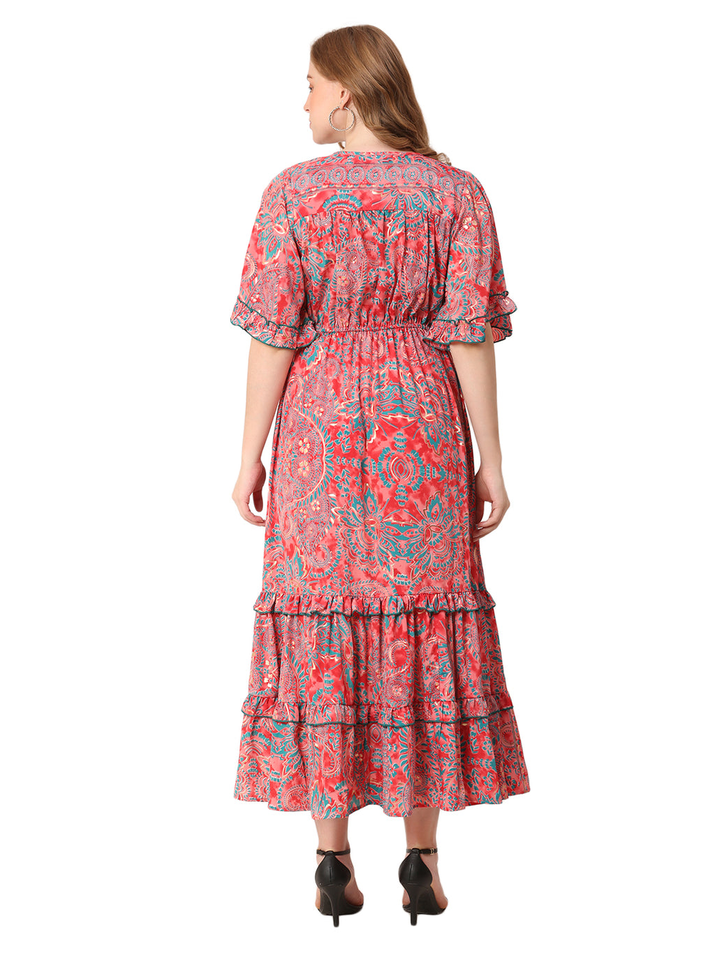 The Presence Dress – Ankle-Length Pink