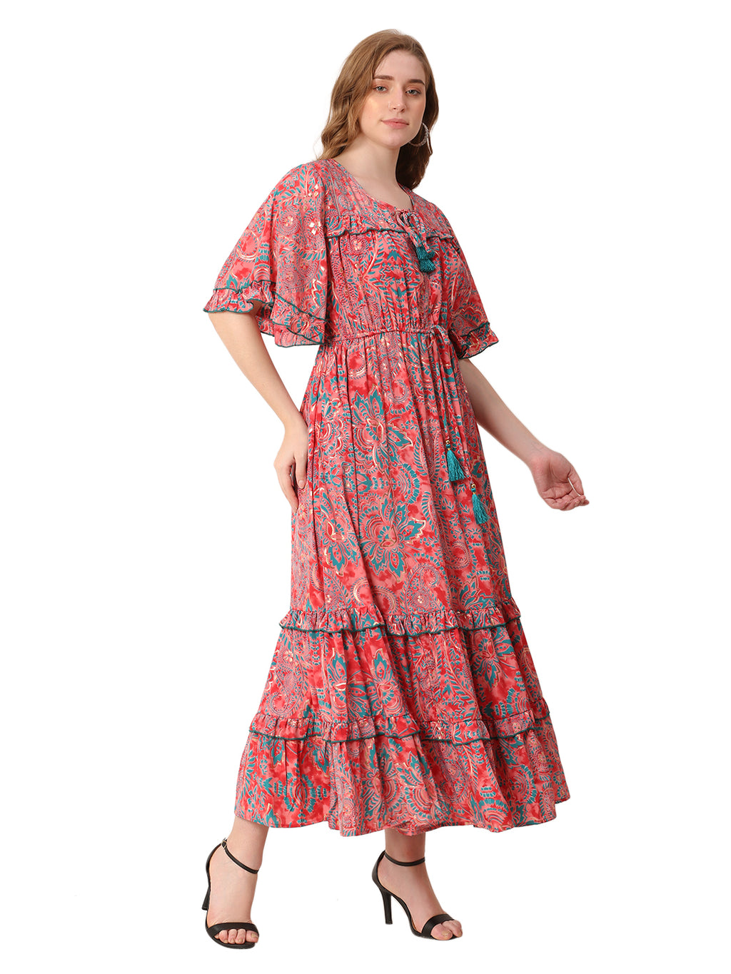 The Presence Dress – Ankle-Length Pink