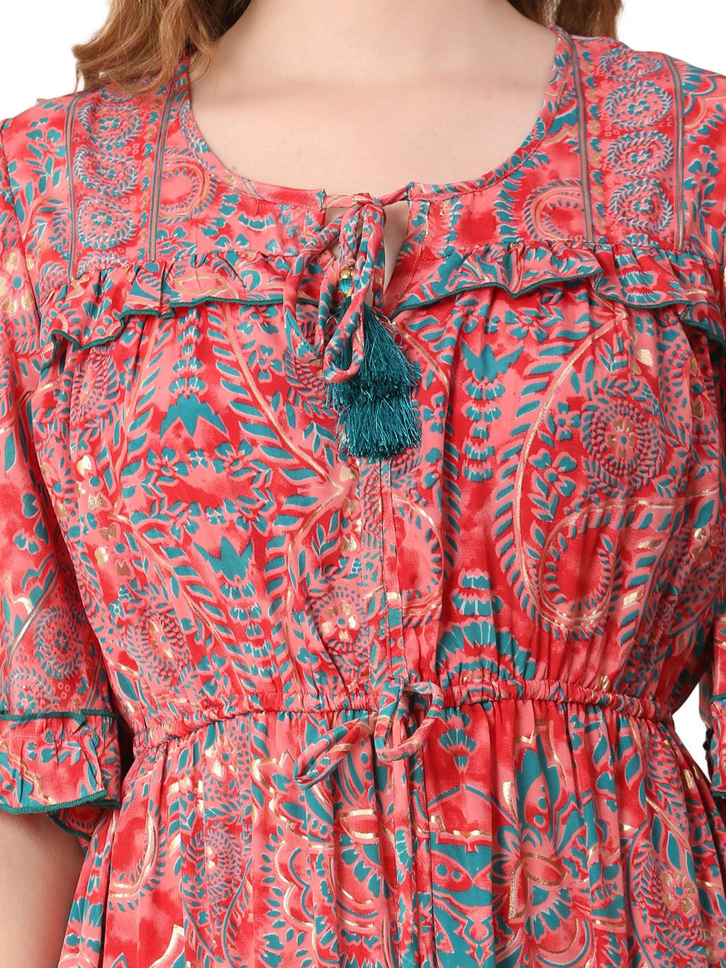 The Presence Dress – Ankle-Length Pink