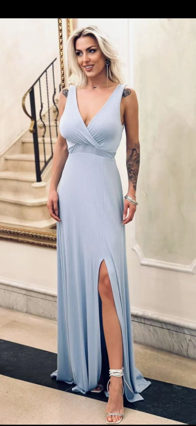 Caro JAX: Bare Drama – Sleeveless Slit Maxi Dress